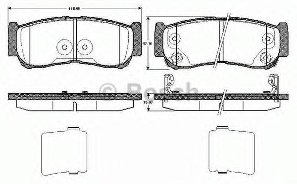 BOSCH 0986TB2978 Комплект тормозных колодок, дисковый тормоз