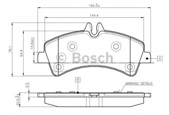 BOSCH 0986TB2982 Комплект тормозных колодок, дисковый тормоз