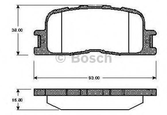 BOSCH 0986TB2987 Комплект тормозных колодок, дисковый тормоз