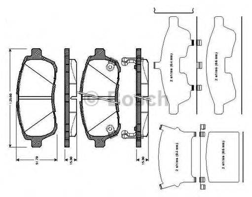 BOSCH 0986TB3010 Комплект тормозных колодок, дисковый тормоз