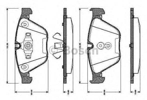 BOSCH 0986TB3033 Комплект тормозных колодок, дисковый тормоз