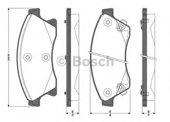 BOSCH 0986TB3104 Комплект тормозных колодок, дисковый тормоз