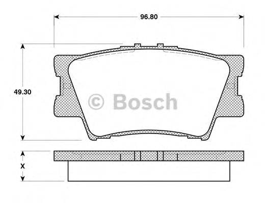 BOSCH 0986TB3118 Комплект тормозных колодок, дисковый тормоз