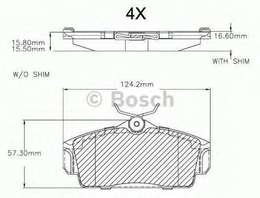 BOSCH F03A150017 Комплект тормозных колодок, дисковый тормоз