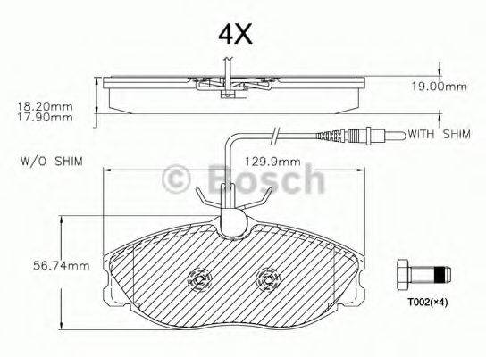 BOSCH F03A150026 Комплект тормозных колодок, дисковый тормоз