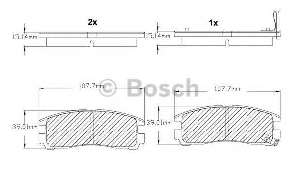 BOSCH F03B150003 Комплект тормозных колодок, дисковый тормоз