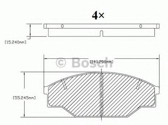 BOSCH F03B150006 Комплект тормозных колодок, дисковый тормоз