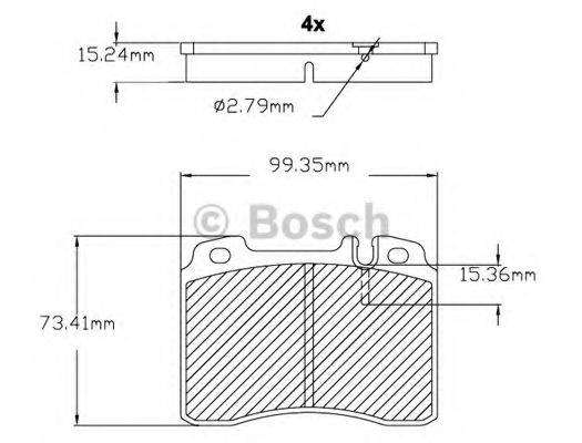 BOSCH F03B150022 Комплект тормозных колодок, дисковый тормоз