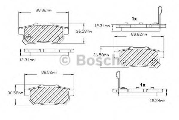 BOSCH F03B150024 Комплект тормозных колодок, дисковый тормоз