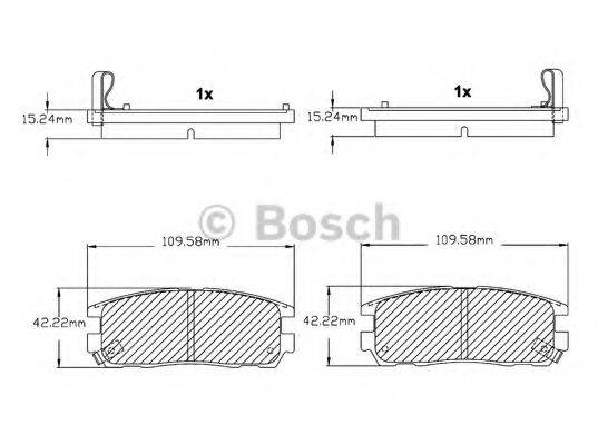 BOSCH F03B150027 Комплект тормозных колодок, дисковый тормоз