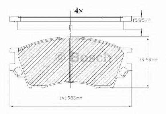 BOSCH F03B150034 Комплект тормозных колодок, дисковый тормоз