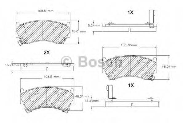 BOSCH F03B150037 Комплект тормозных колодок, дисковый тормоз