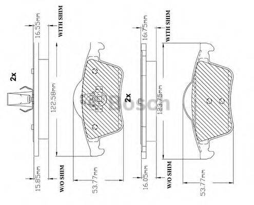 BOSCH F03B150066 Комплект тормозных колодок, дисковый тормоз