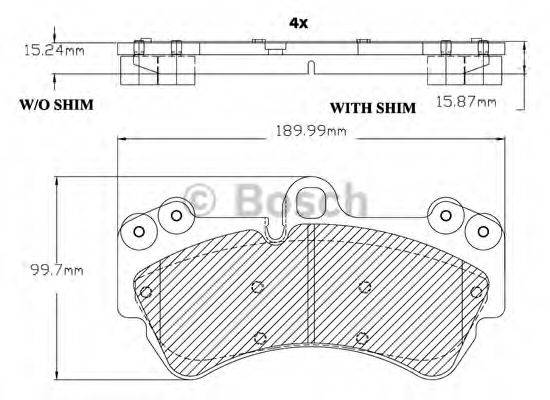 BOSCH F03B150130 Комплект тормозных колодок, дисковый тормоз