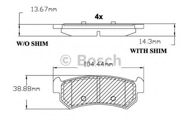 BOSCH F03B150138 Комплект тормозных колодок, дисковый тормоз