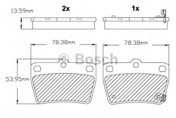 BOSCH F03B150146 Комплект тормозных колодок, дисковый тормоз