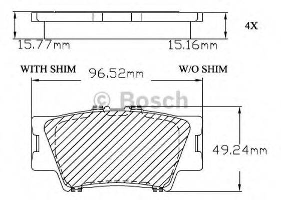 BOSCH F03B150173 Комплект тормозных колодок, дисковый тормоз