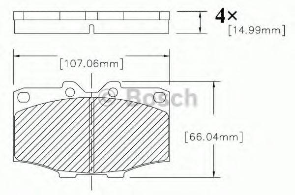 BOSCH F03B150207 Комплект тормозных колодок, дисковый тормоз