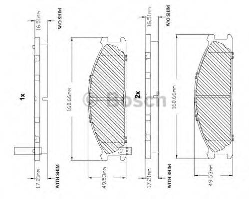 BOSCH F03B150216 Комплект тормозных колодок, дисковый тормоз