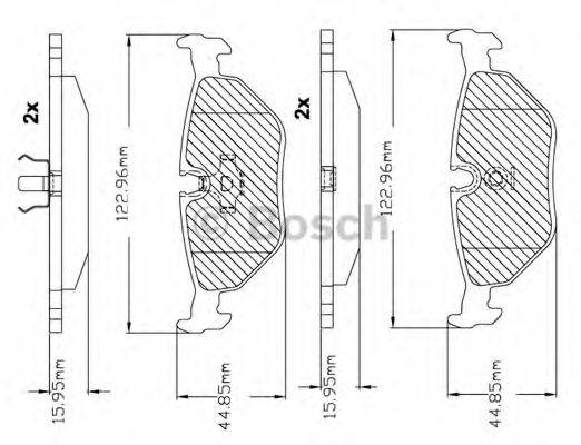 BOSCH F03B150228 Комплект тормозных колодок, дисковый тормоз