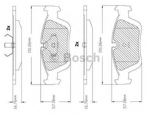 BOSCH F03B150243 Комплект тормозных колодок, дисковый тормоз