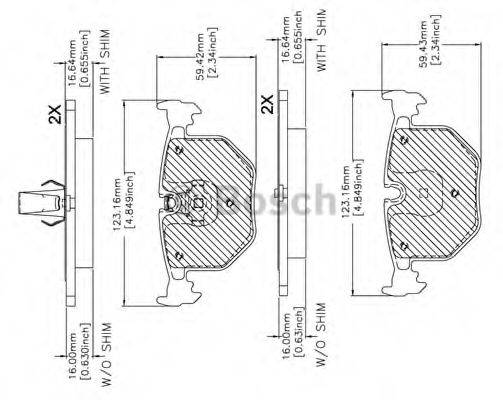 BOSCH F03B150262 Комплект тормозных колодок, дисковый тормоз