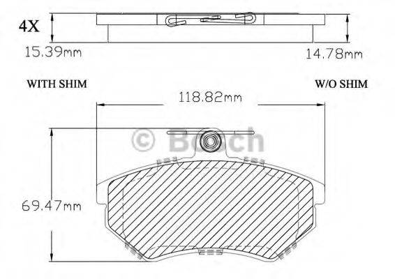 BOSCH F03B150268 Комплект тормозных колодок, дисковый тормоз