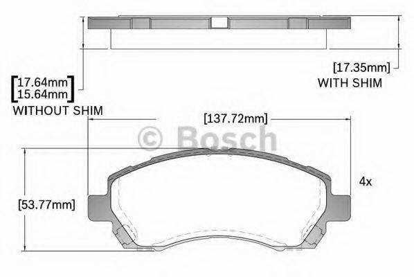 BOSCH F03B150274 Комплект тормозных колодок, дисковый тормоз