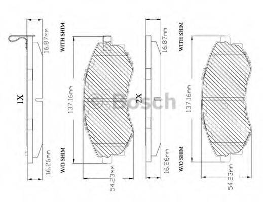 BOSCH F03B150277 Комплект тормозных колодок, дисковый тормоз