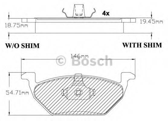 BOSCH F03B150284 Комплект тормозных колодок, дисковый тормоз