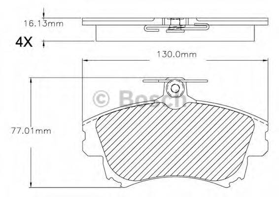 BOSCH F03B150295 Комплект тормозных колодок, дисковый тормоз