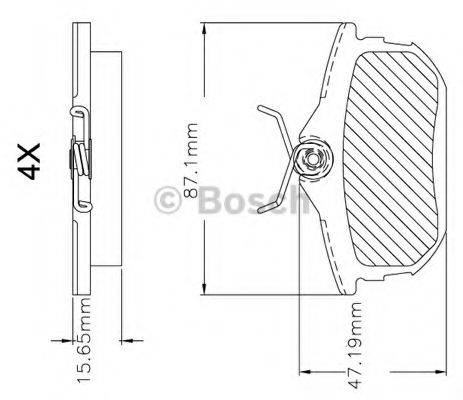 BOSCH F03B150296 Комплект тормозных колодок, дисковый тормоз