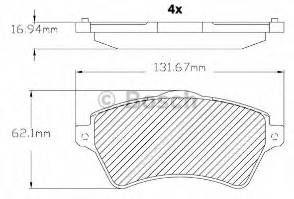 BOSCH F03B150318 Комплект тормозных колодок, дисковый тормоз