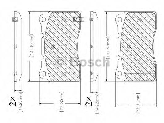 BOSCH F03B150333 Комплект тормозных колодок, дисковый тормоз