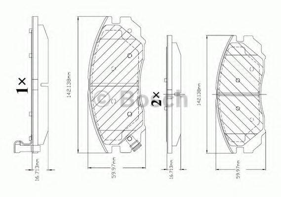 BOSCH F03B150334 Комплект тормозных колодок, дисковый тормоз