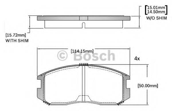 BOSCH F03B150412 Комплект тормозных колодок, дисковый тормоз