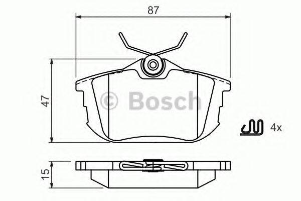 BOSCH 0986494506 Комплект тормозных колодок, дисковый тормоз