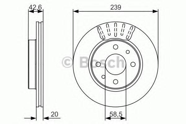 BOSCH 0986479082 Тормозной диск