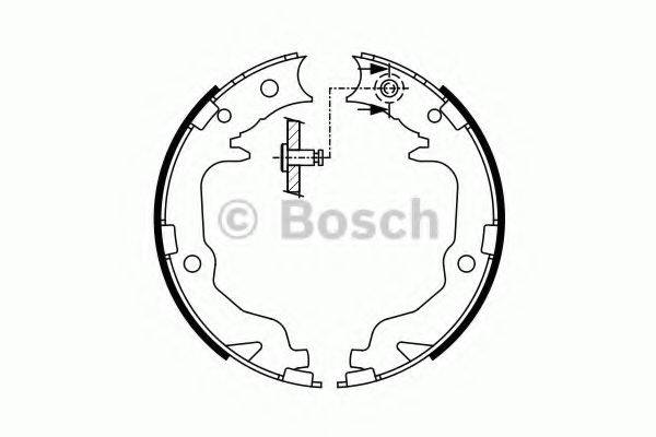 BOSCH 0986487766 Комплект тормозных колодок, стояночная тормозная система