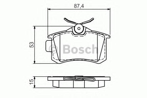 BOSCH 0986494519 Комплект тормозных колодок, дисковый тормоз