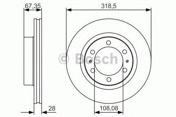 BOSCH 0986479R46 Тормозной диск