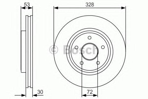 BOSCH 0986479R48 Тормозной диск