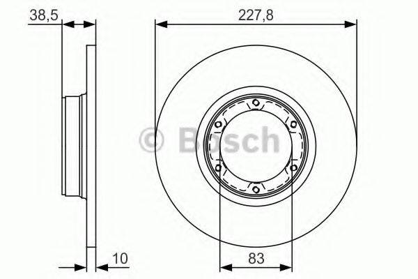 BOSCH 0986479R65 Тормозной диск