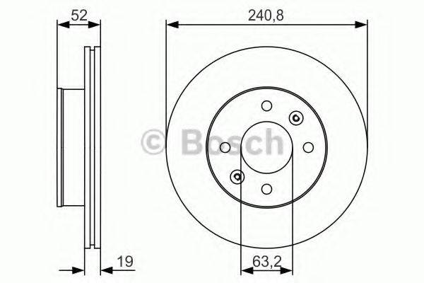 BOSCH 0986479R71 Тормозной диск