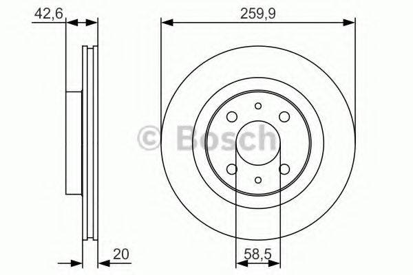 BOSCH 0986479R74 Тормозной диск