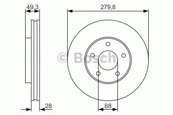 BOSCH 0986479R90 Тормозной диск