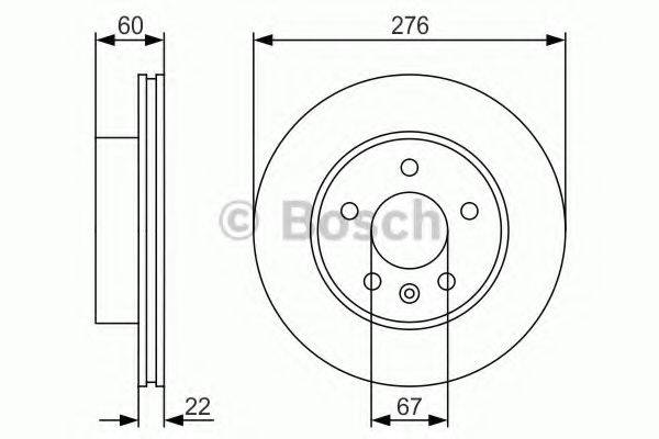 BOSCH 0986479R95 Тормозной диск