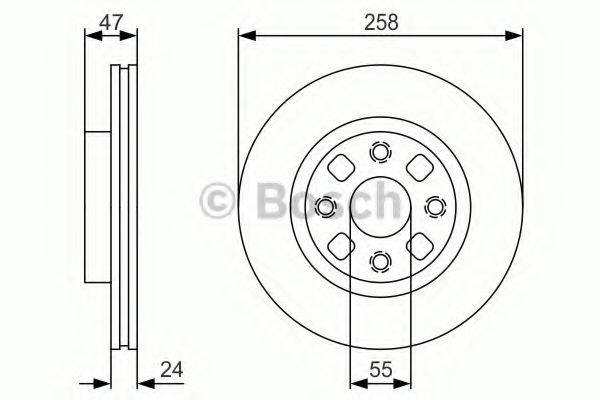 BOSCH 0986479S56 Тормозной диск