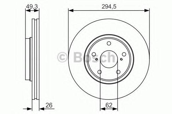BOSCH 0986479S59 Тормозной диск