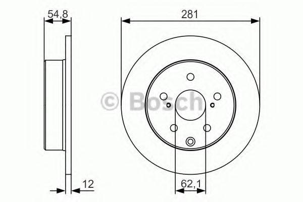 BOSCH 0986479S67 Тормозной диск